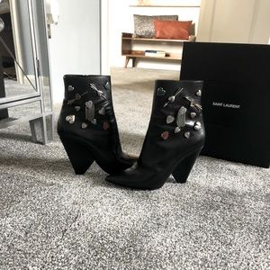 Authentic Saint Laurent Charmed Booties